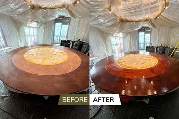 Antique Table Restoration Service Before and After Images Antique Table Restoration Service Before and After